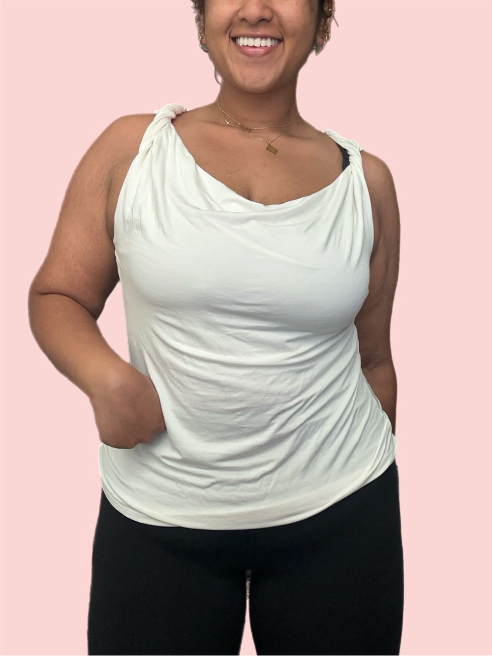 banana republic twist-strap tank top - white